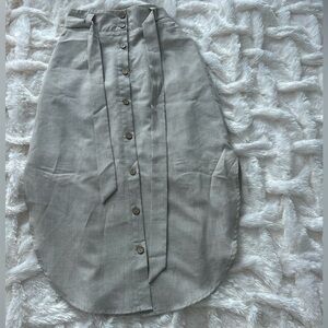 SHEIN Taupe Button-Front Pencil Skirt